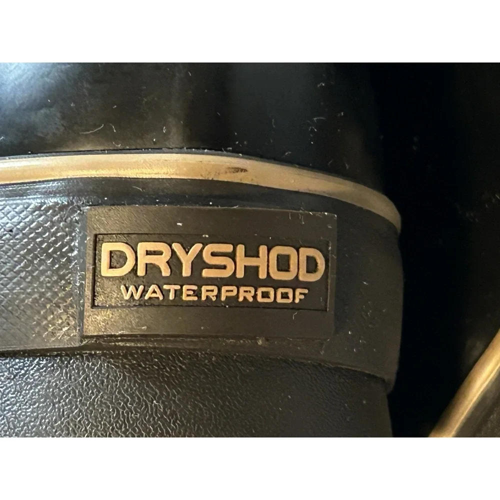 DRYSHOD Mudslinger Boots Men's Size 12 / 12.5 Black Waterproof Steel Shank